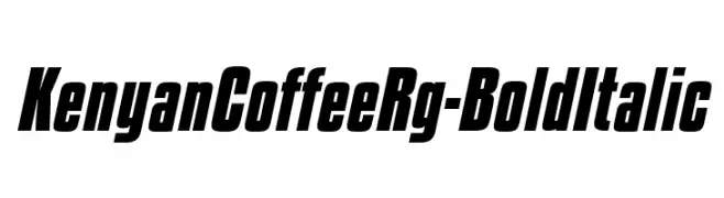 KenyanCoffeeRg-BoldItalic  les polices de caractères gratuit tlcharger
