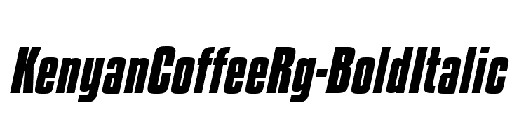 KenyanCoffeeRg-BoldItalic  Free Fonts Download