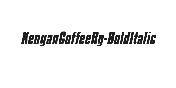 KenyanCoffeeRg-BoldItalic Logo