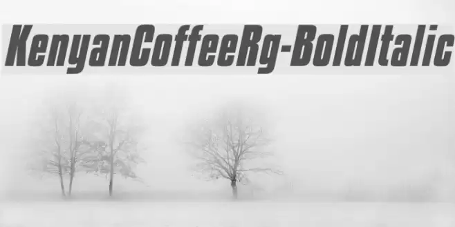 KenyanCoffeeRg-BoldItalic Font examples