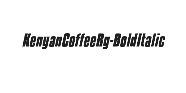 KenyanCoffeeRg-BoldItalic Logo