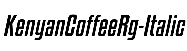 KenyanCoffeeRg-Italic Font