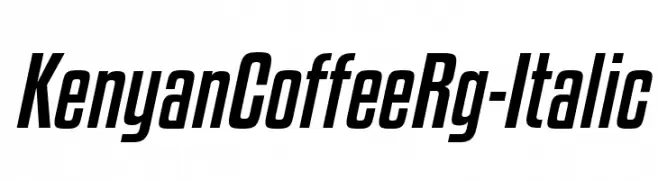 KenyanCoffeeRg-Italic  baixar fontes gratis