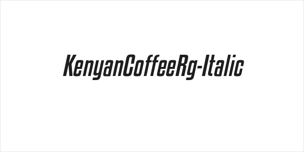 KenyanCoffeeRg-Italic Logo