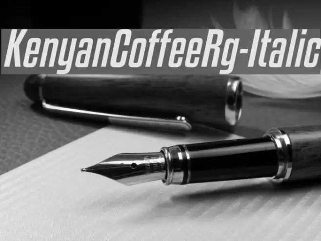KenyanCoffeeRg-Italic Font examples