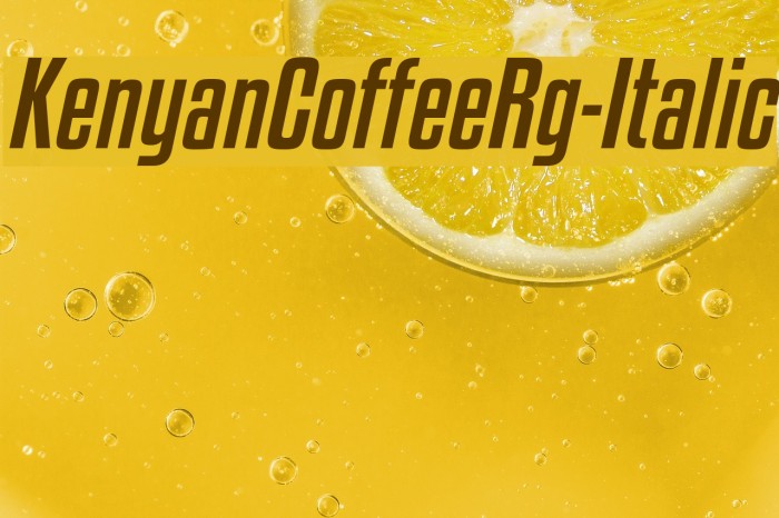 KenyanCoffeeRg-Italic Font examples