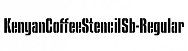KenyanCoffeeStencilSb-Regular  Скачать бесплатные шрифты