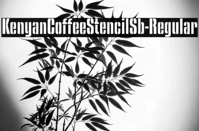 KenyanCoffeeStencilSb-Regular Font examples