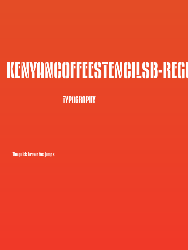 KenyanCoffeeStencilSb-Regular Poster