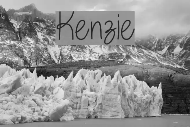 Kenzie Font examples