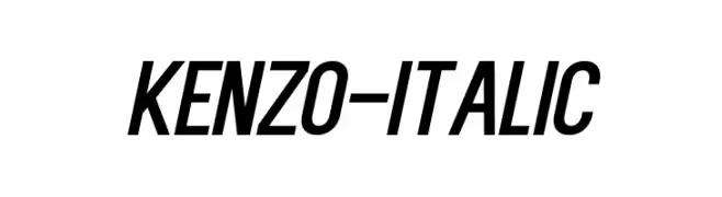 Kenzo-Italic  Frei Schriftart Herunterladen