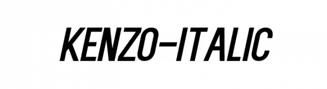 Kenzo-Italic  Скачать бесплатные шрифты
