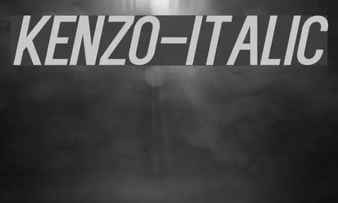 Kenzo-Italic Font examples