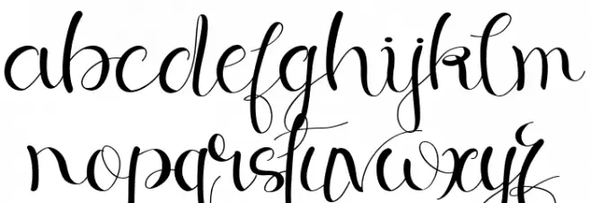 Keorta Script Regular Schriftart Kleinbuchstaben