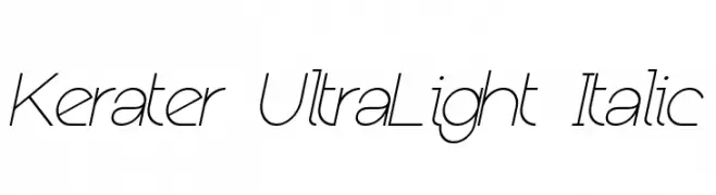 Kerater UltraLight Italic 