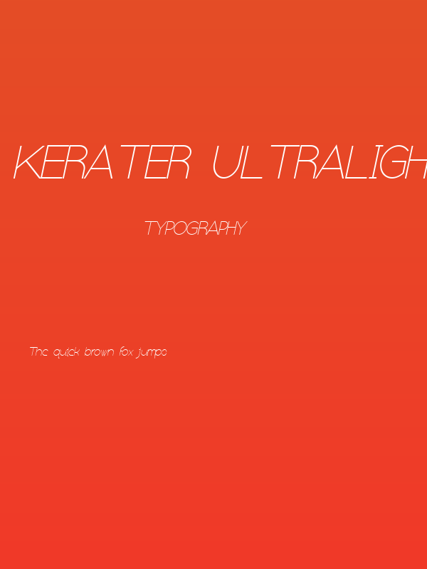 Kerater UltraLight Italic Poster