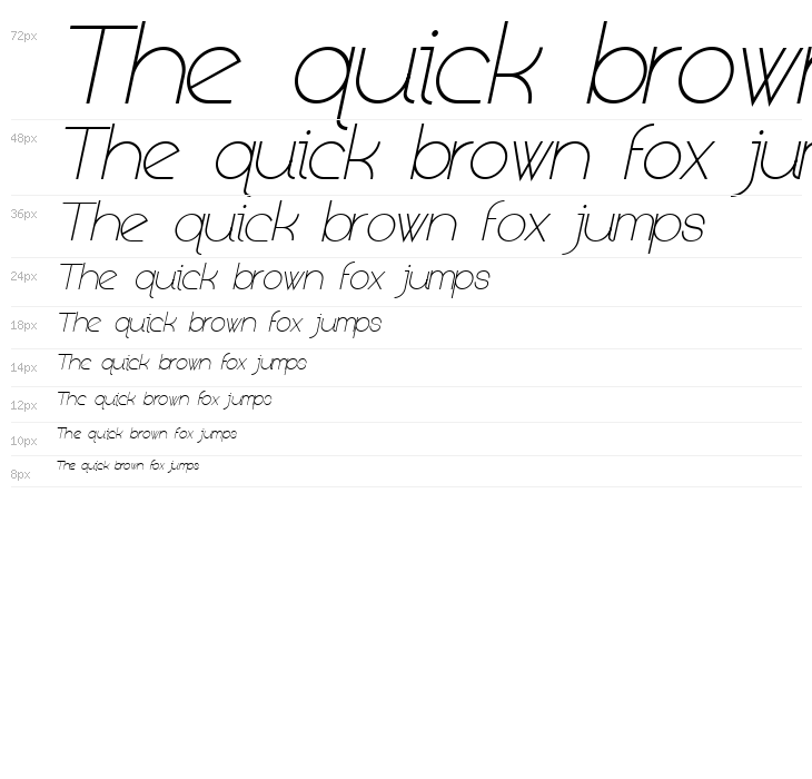 Kerater UltraLight Italic Waterfall