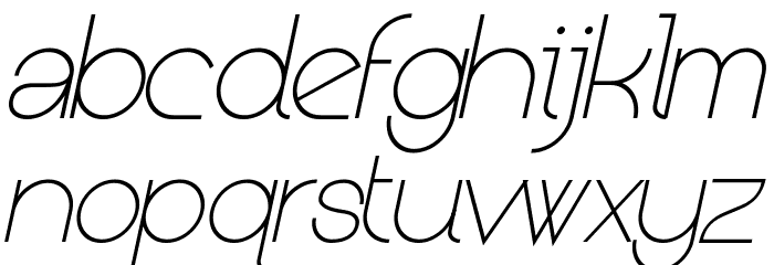 Kerater UltraLight Italic Font LOWERCASE