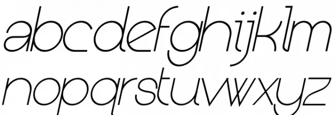Kerater UltraLight Italic 字体 小写