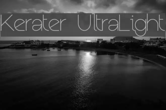 Kerater UltraLight Font examples