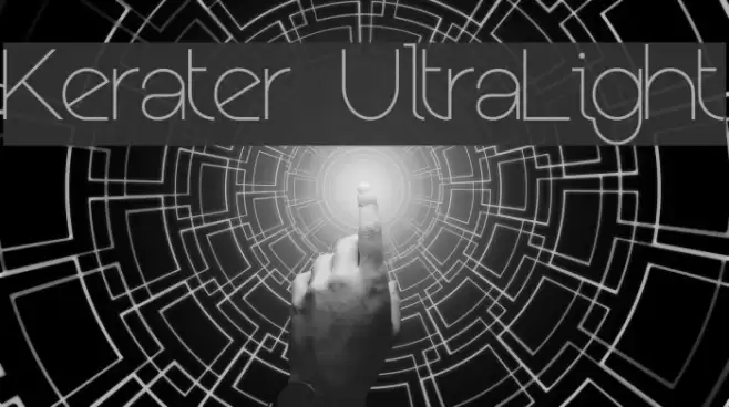 Kerater UltraLight Font examples