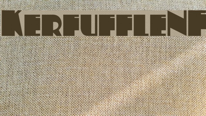 KerfuffleNF Font examples