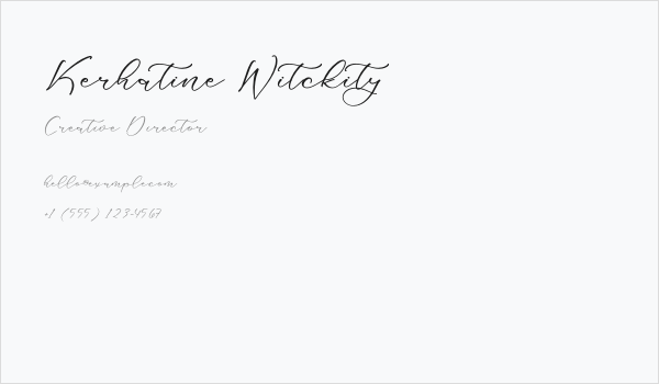 Kerhatine Witckity Business Card
