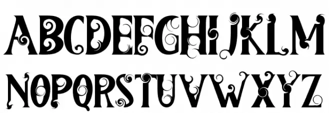 Kerisdipa Font UPPERCASE