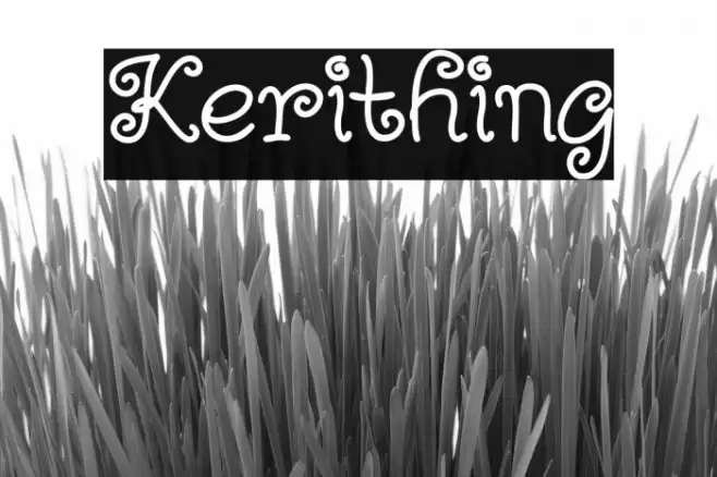 Kerithing Font examples