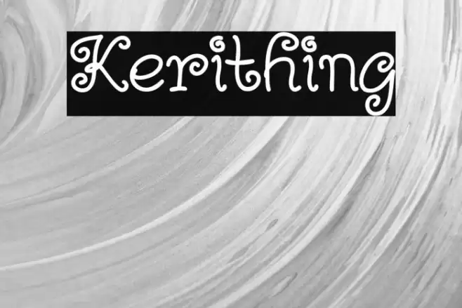 Kerithing Font examples