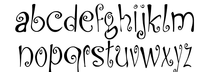 Keriting Font LOWERCASE