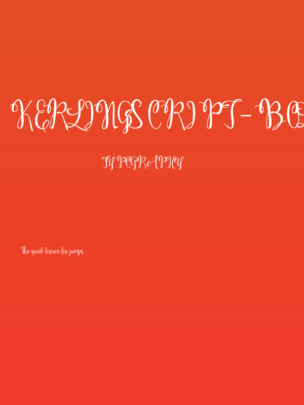 KerlingScript-Bold Poster