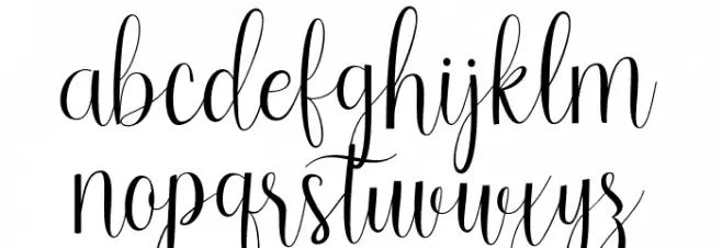 KerlingScript फ़ॉन्ट लोअरकेस