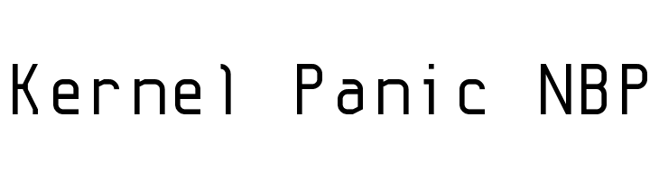 Kernel Panic NBP Font