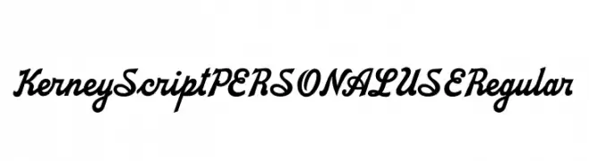 Kerney Script PERSONAL USE Regular  Frei Schriftart Herunterladen