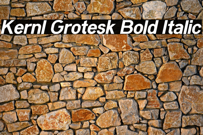 Kernl Grotesk Bold Italic Example 1