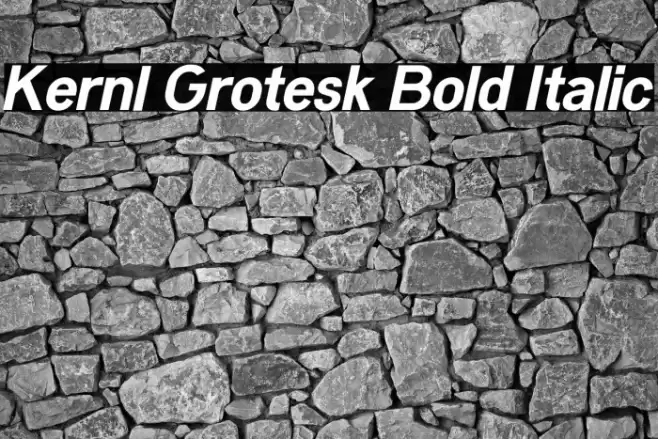 Kernl Grotesk Bold Italic Font examples