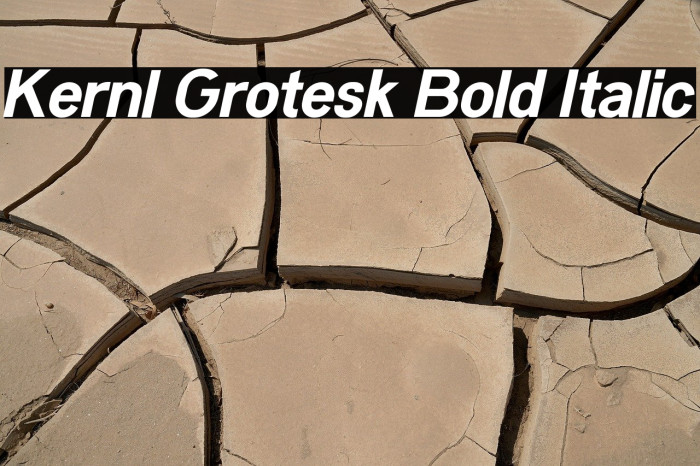 Kernl Grotesk Bold Italic Example 2
