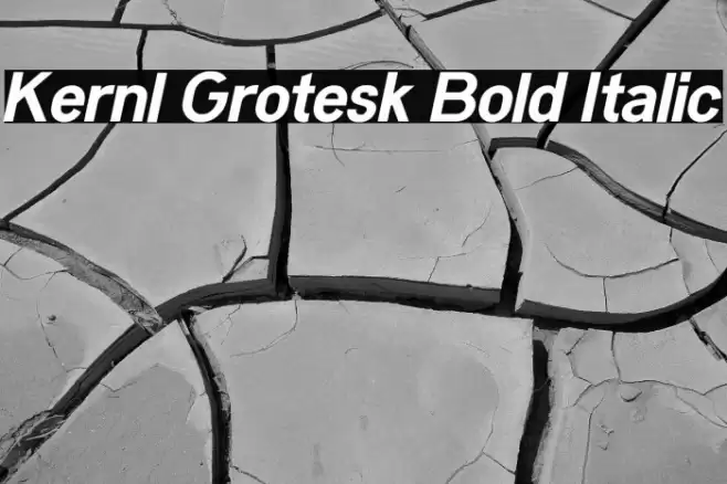 Kernl Grotesk Bold Italic Font examples