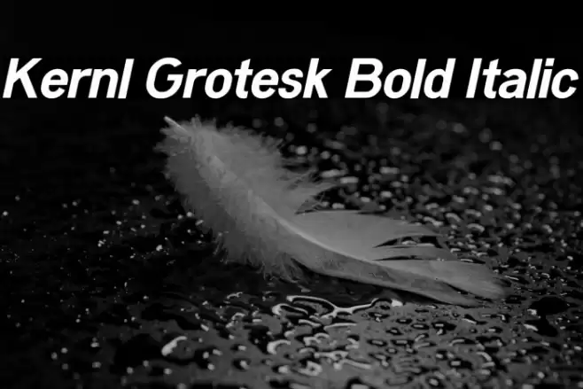 Kernl Grotesk Bold Italic Font examples