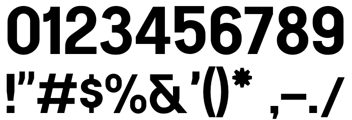 Kernl Grotesk Bold Шрифта ДРУГИЕ символов