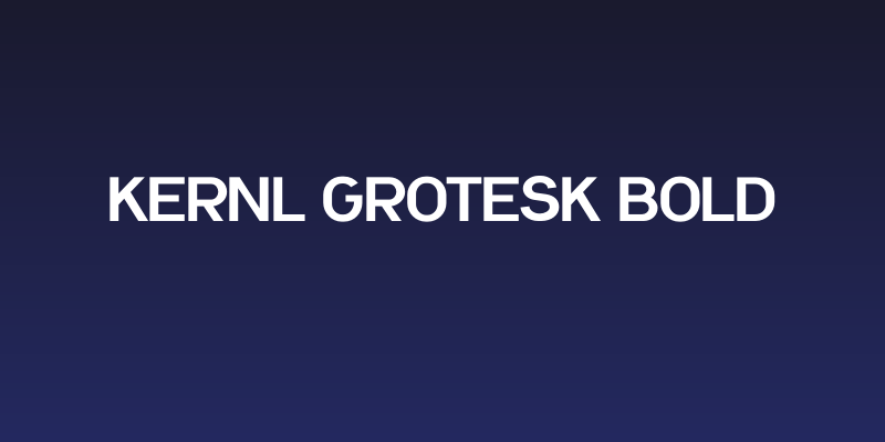 Kernl Grotesk Bold Social Header