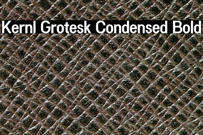Kernl Grotesk Condensed Bold Example 1