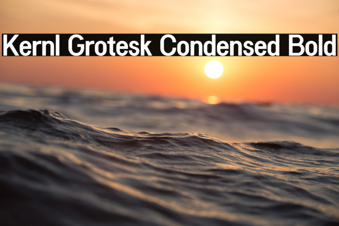 Kernl Grotesk Condensed Bold Example 2