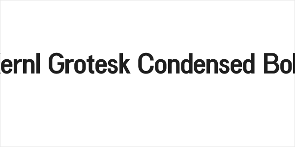 Kernl Grotesk Condensed Bold Logo