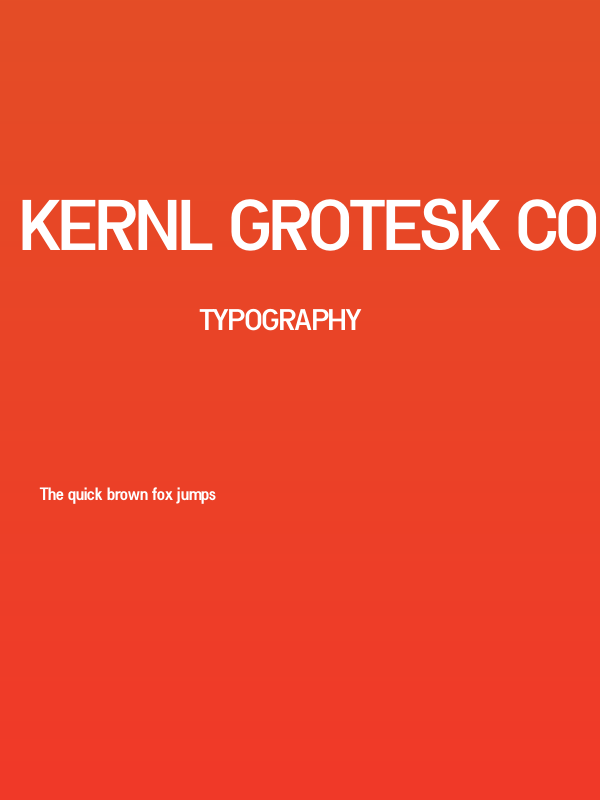 Kernl Grotesk Condensed Bold Poster