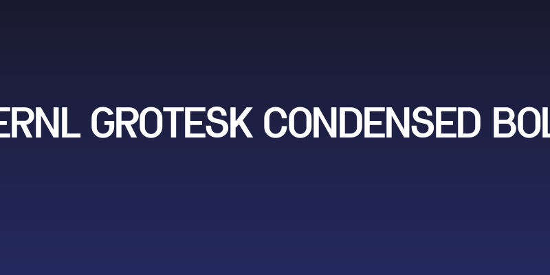 Kernl Grotesk Condensed Bold Social Header