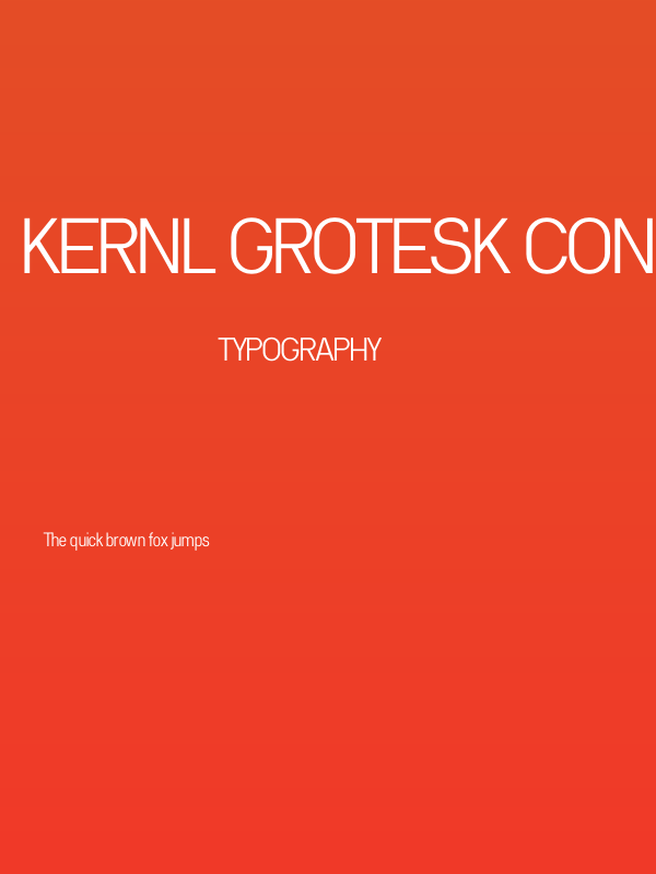 Kernl Grotesk Condensed Poster