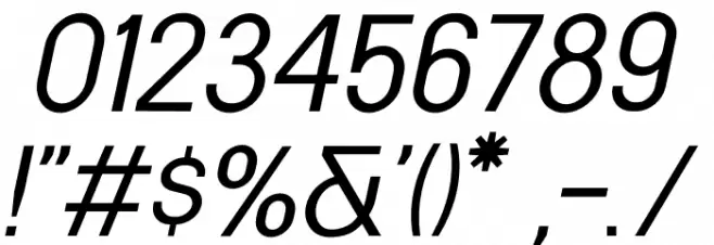 Kernl Grotesk Italic Font OTHER CHARS