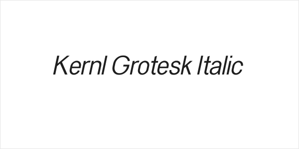 Kernl Grotesk Italic Logo